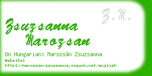 zsuzsanna marozsan business card